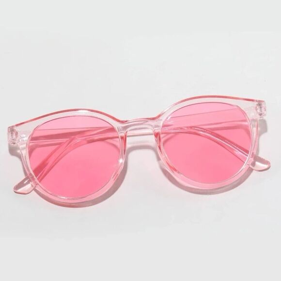 🆕Pink Tinted Round Lens Sunglasses - Picture 2 of 5